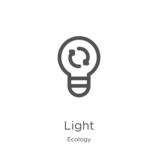 Light icon vector from ecology collection. Thin line light outline icon vector illustration. Outline, thin line light icon for website design and mobile, app development. — Stock Vector