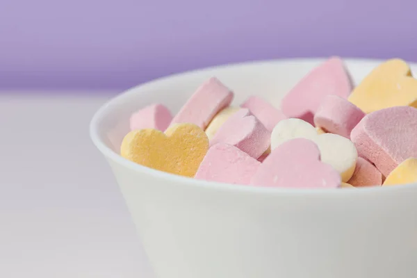 Colored candy hearts, close up — Stock Photo, Image