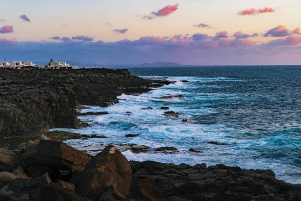 Côte Rocheuse Playa Blanca Lanzarote Pendant Les Veilleuses — Photo