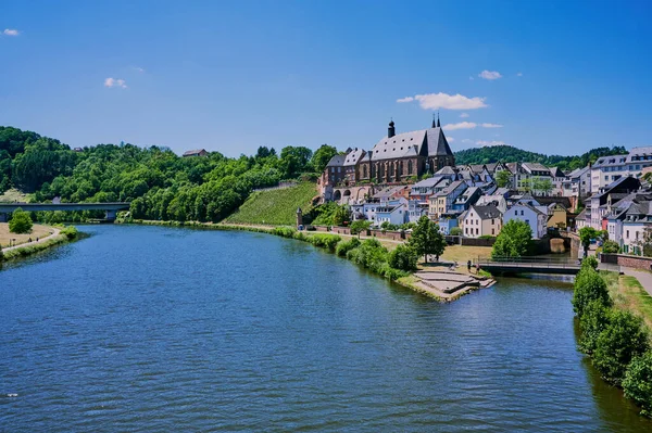 Panorama Cidade Saarburg Alemanha — Fotografia de Stock