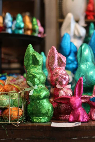 Conejo Pascua Chocolate Lámina Color — Foto de Stock