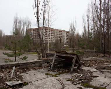 Chernobyl hayalet kasaba Pripyat, dönme dolabı
