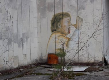 Chernobyl hayalet kasaba Pripyat, dönme dolabı