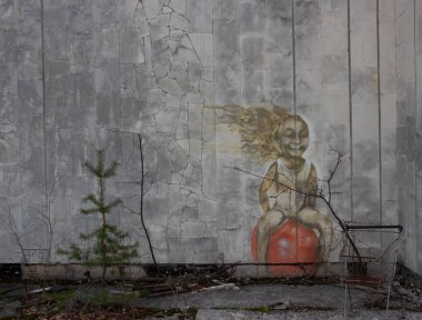 Chernobyl hayalet kasaba Pripyat, dönme dolabı