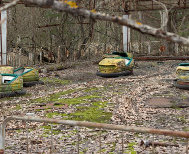 Chernobyl hayalet kasaba Pripyat, dönme dolabı