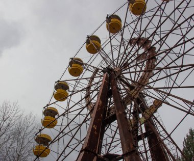 Chernobyl hayalet kasaba Pripyat, dönme dolabı