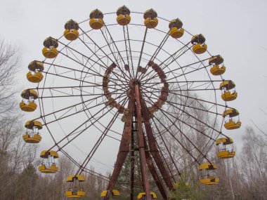 Chernobyl hayalet kasaba Pripyat, dönme dolabı