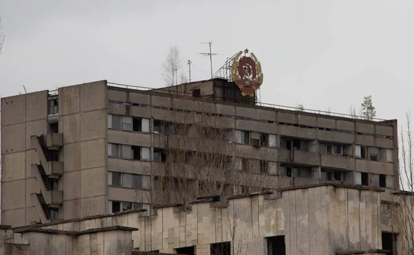 Ghost town Pripyat a Chernobyl, ruota panoramica — Foto Stock