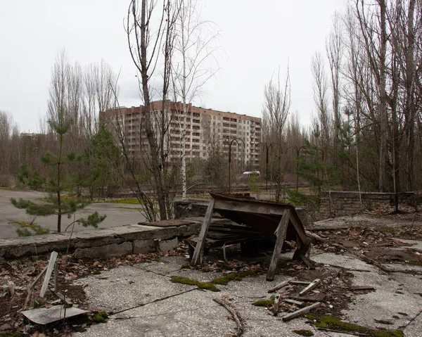 Chernobyl hayalet kasaba Pripyat, dönme dolabı — Stok fotoğraf