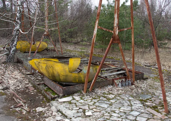 Πόλη φάντασμα Pripyat στο Τσερνομπίλ, τροχός του λούνα παρκ — Φωτογραφία Αρχείου