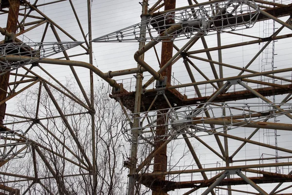 Військова Антена Чорнобилі Екскурсія Чорнобиль Прип Ять — стокове фото