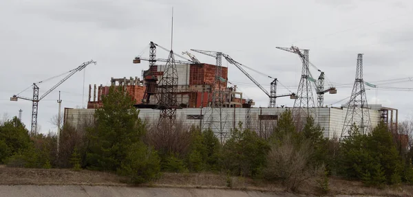Novo Sarcófago Sobre Quarto Reactor Novo Sarcófago Chernobil — Fotografia de Stock