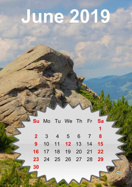 Next month's stylish calendar, Beautiful themed calendar for Jun