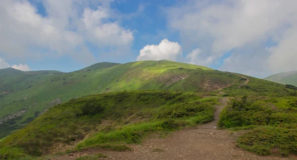 Wandelen Met Een Tent Door Petros Naar Hoverla Lake Nesamovite — Stockfoto