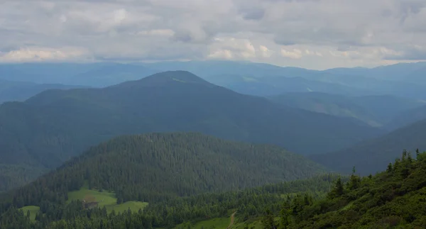 Túrázás Egy Sátorban Keresztül Petros Hoverla Nesamovite Mount Pop Ivan — Stock Fotó