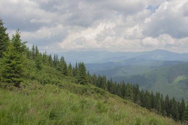 Karpatlarda Trekking, Pop Ivan Marmarassky Pop Ivan Chernogorsk Ukrayna ve Romanya arasındaki sınıra yürüyüş