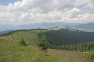 Karpatlarda Trekking, Pop Ivan Marmarassky Pop Ivan Chernogorsk Ukrayna ve Romanya arasındaki sınıra yürüyüş