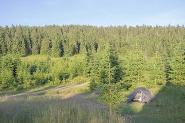 Karpatlarda Trekking, Pop Ivan Marmarassky Pop Ivan Chernogorsk Ukrayna ve Romanya arasındaki sınıra yürüyüş