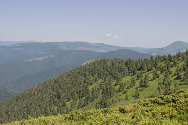 Karpatlarda Trekking, Pop Ivan Marmarassky Pop Ivan Chernogorsk Ukrayna ve Romanya arasındaki sınıra yürüyüş