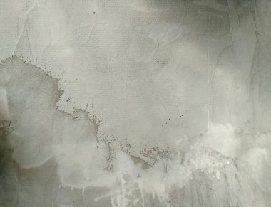 Gri arka plan, grunge beton duvar. Kaba uyuz doku. Kirli boyalı duvar. Modern tarzda kart üzerinde akrilik boya deseni. Çizik yüzey. Çimento dokusu.