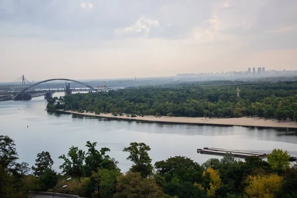 Ronde Van Kiev Het Centrum Van Europa Uitzicht Dnjepr Truchanov — Stockfoto