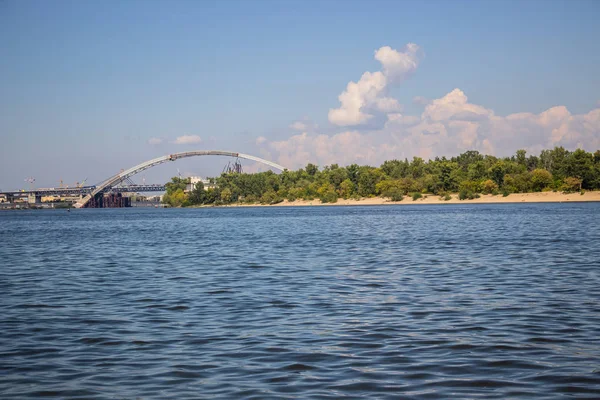 Recorrido Por Kiev Centro Europa Vista Del Dniéper Isla Trujanov — Foto de Stock