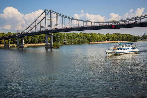 Recorrido Por Kiev Centro Europa Vista Del Dniéper Isla Trujanov — Foto de Stock