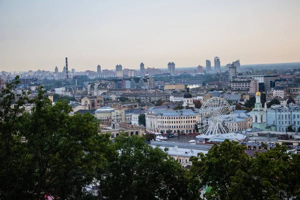 Tour Kiev Nel Centro Dell Europa Vista Del Dnieper Isola Fotografia Stock