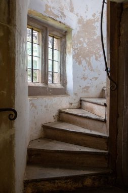 stairs in an old castle gatehouse clipart