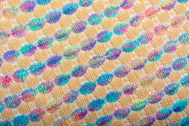 Soyut arka plan. Renkli örme kumaş doku, diyagonal çizgiler, düz yatıyordu