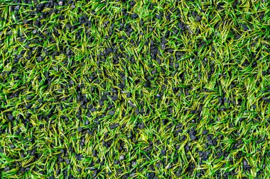 Spor geçmişi. Stadyumun yapay çim deseni. Birleşik yapay futbol sahasının dokusu. Metin için alan, üst görünüm, boşluk kopyalama. 