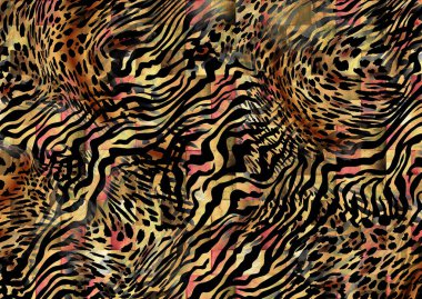 soyut leopar kürk dokusu tasarımı