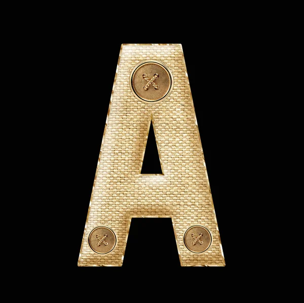 Isolated Canvas Fabric Alphabet — Stock Photo, Image