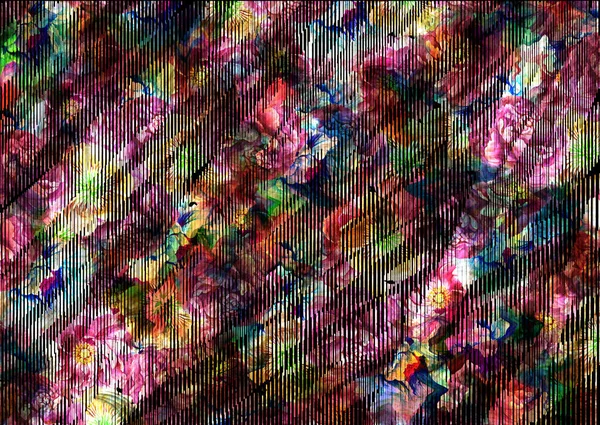 Motif Floral Abstrait Avec Texture Tissu — Photo