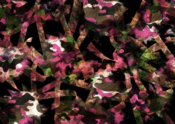 Камуфляжний Візерунок Гранжевою Текстурою — стокове фото