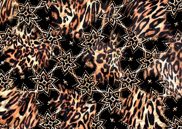 Abstrakte Exotische Leopardenhaut — Stockfoto