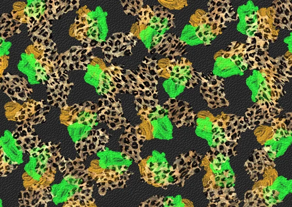 Texture Astratta Pelle Leopardo Esotico — Foto Stock