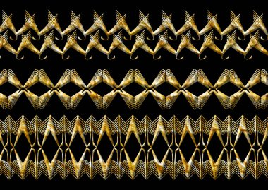 3D antika izole sınır ve resim çerçevesi