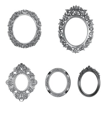 Antika izole edilmiş altın resim çerçevesi