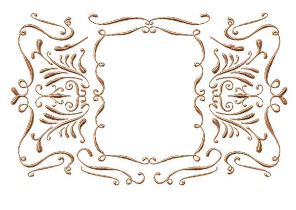 antique golden picture frame and border