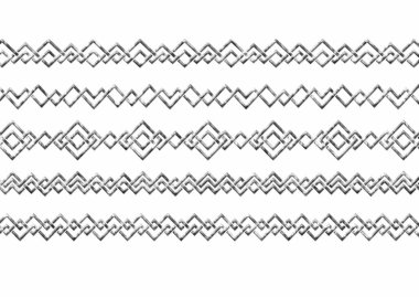 3D antika izole sınır ve resim çerçevesi