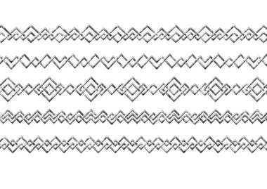 3D antika izole sınır ve resim çerçevesi