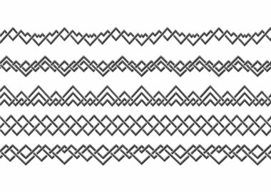 3D antika izole sınır ve resim çerçevesi