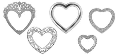 Beyaz arkaplanda antika izole resim çerçevesi