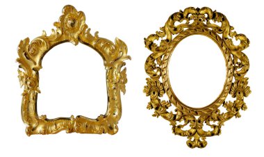 izole edilmiş antika lüks resim çerçevesi