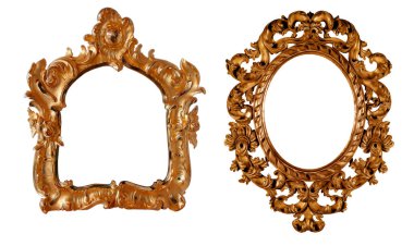 izole edilmiş antika lüks resim çerçevesi