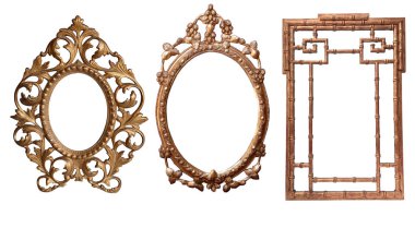 izole edilmiş antika lüks resim çerçevesi