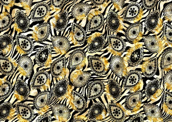 abstract animal skin pattern with oil brush