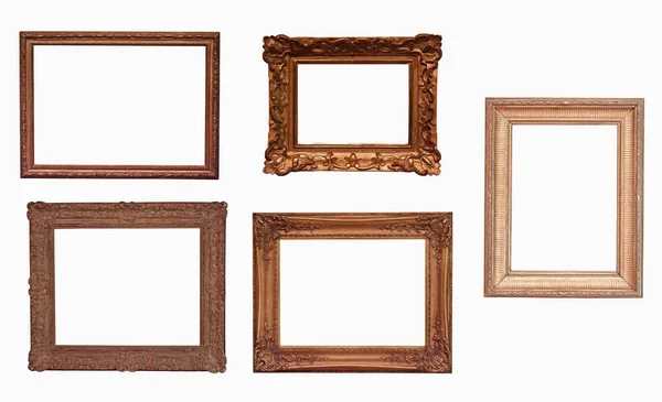 Isolated Antique Luxury Picture Frame — Stock Photo, Image