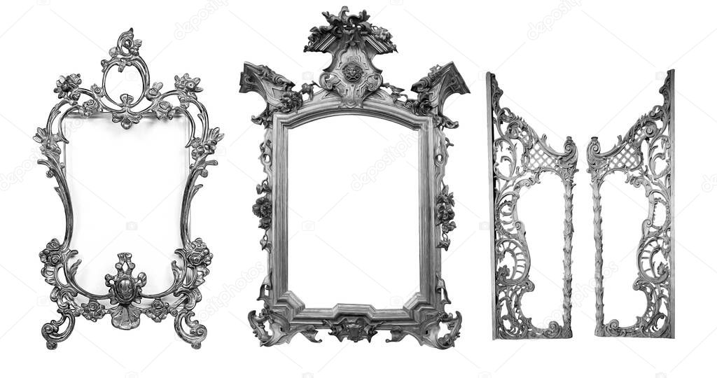 isolated antique luxury picture frame